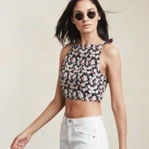 Reformation Leon Floral Crop Tank Top